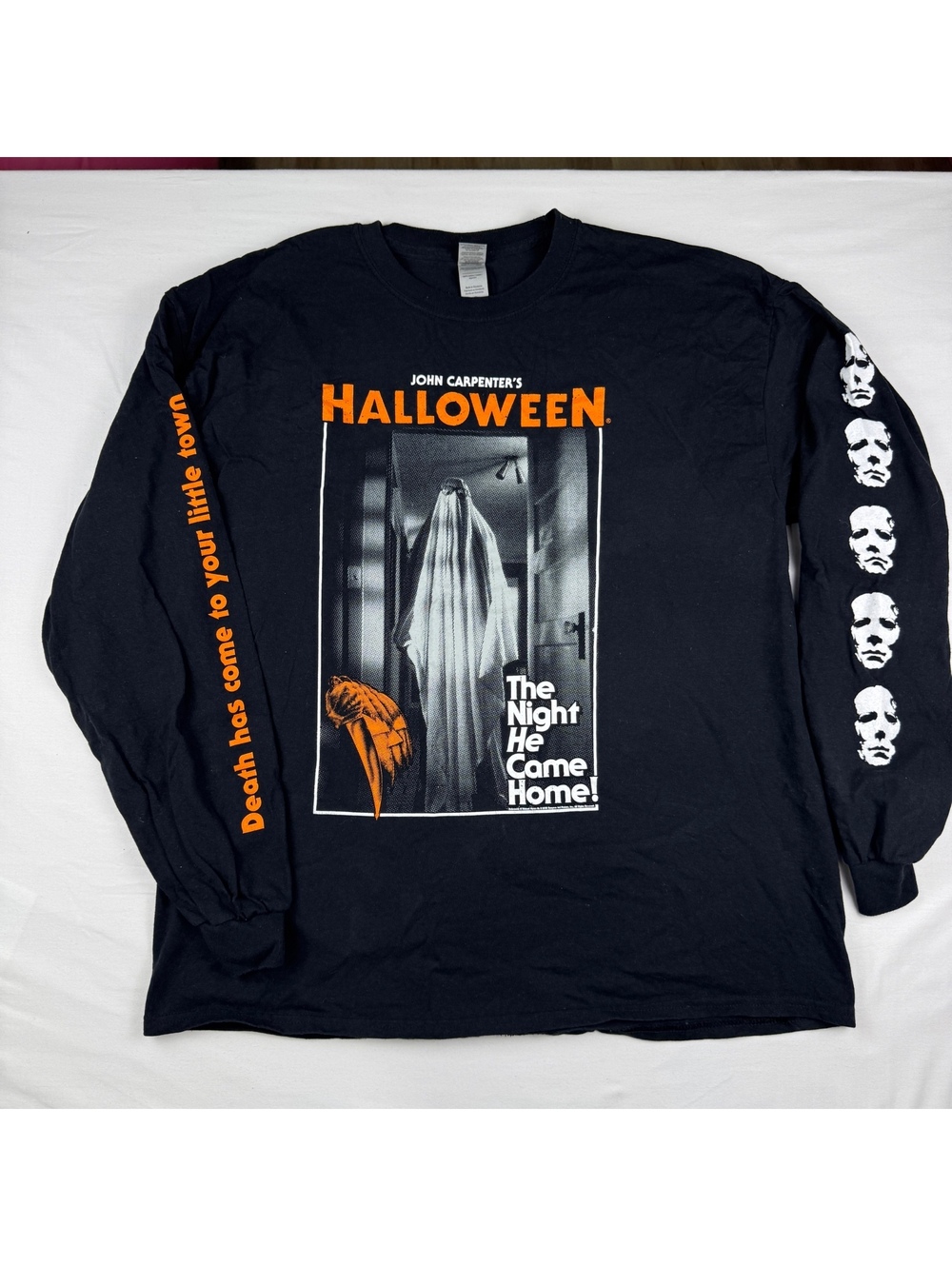 HALLOWEEN The Night He Came Home Long Sleeve T-Shirt XL Atom Age Graveyard
